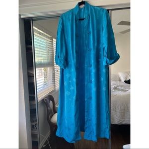 Blue Oriental Silk Robe